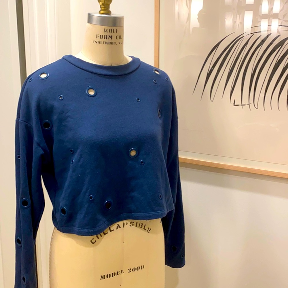 Alo Cropped Sweatshirt with grommets